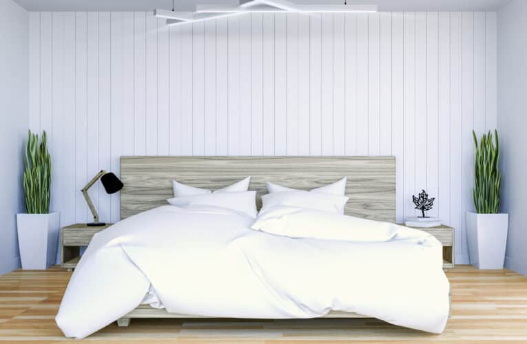 Łóżko drewniane idealne do nowoczesnego wnętrza
