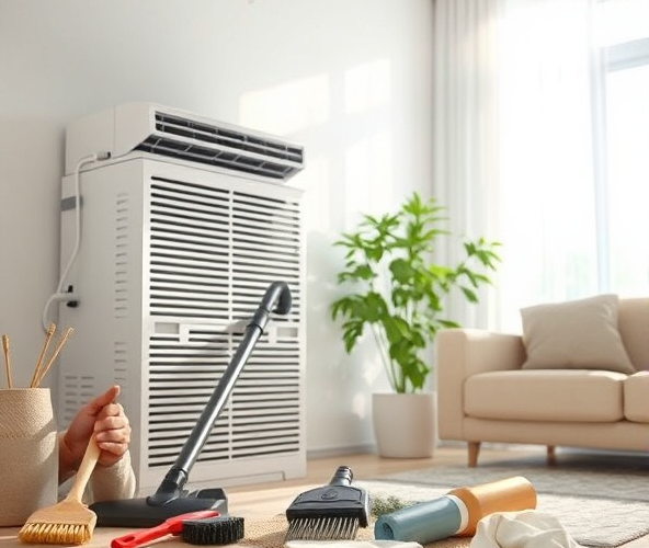 Czyszczenie klimatyzacji w domu o co należy zadbać: kluczowe kroki do zachowania świeżości i efektywności systemu chłodzenia