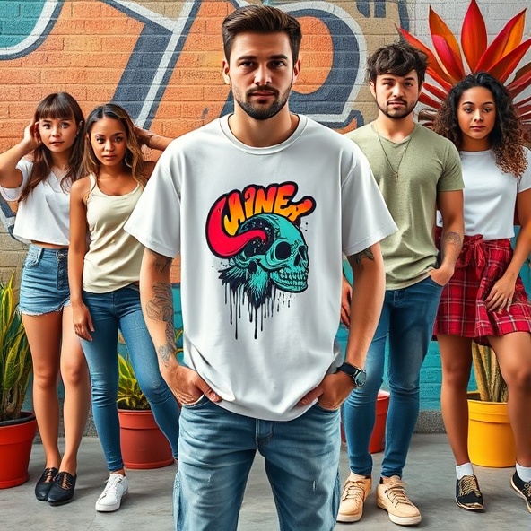 t-shirt unisex z nadrukiem