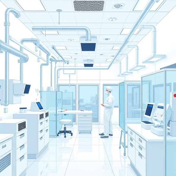 instalacje pomocnicze w pomieszczeniach clean room