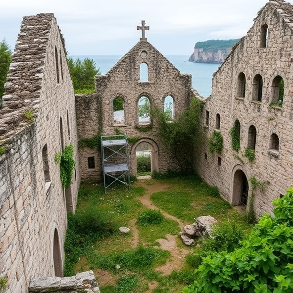 ruiny kościoła w trzęsaczu