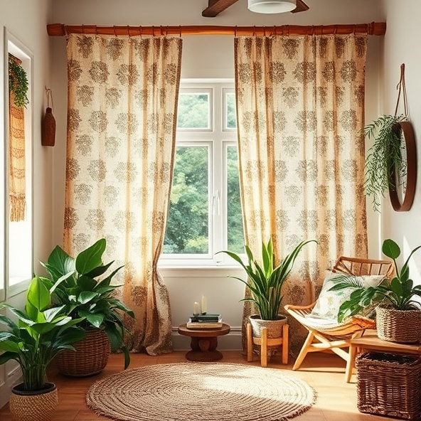 zasłony w stylu boho