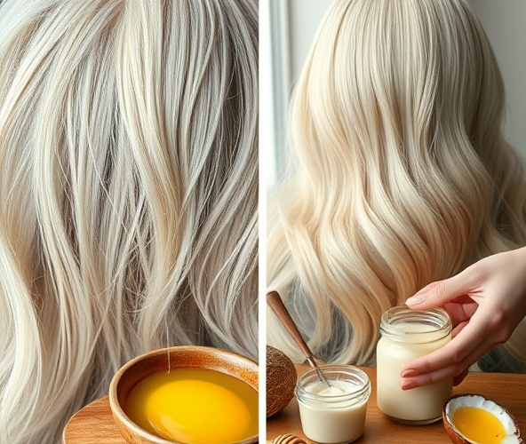 Czy jajko pomaga na włosy wysokoporowate zniszczone po rozjaśnianiu?