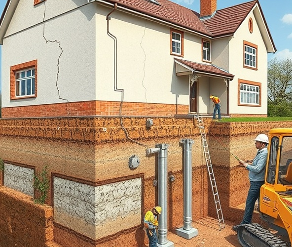 Czy podbicie fundamentów zatrzyma pęknięcia 3 mm wskutek osiadania?