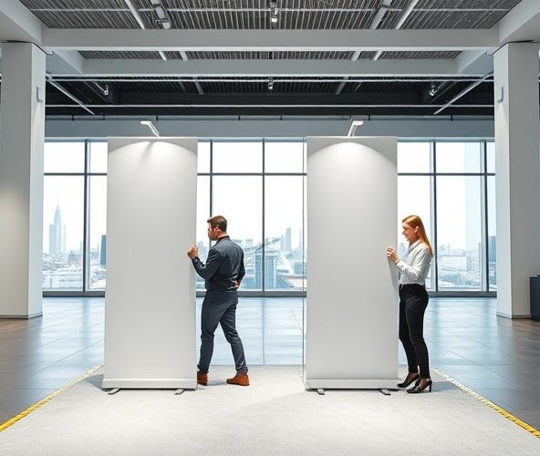 Który roll up w Gdyni wybrać do stoiska 2×2 m: 85 czy 100 cm?