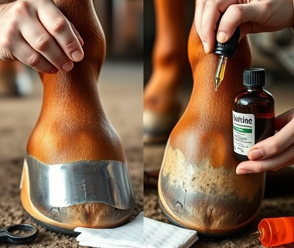 Czy srebro dla koni przy gniciu strzałki działa lepiej niż jodyna?