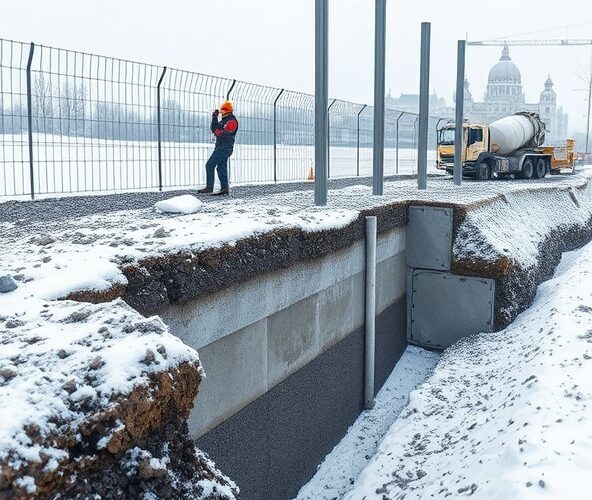 Jak wykonać fundament ogrodzenia palisadowego w Warszawie na mróz?