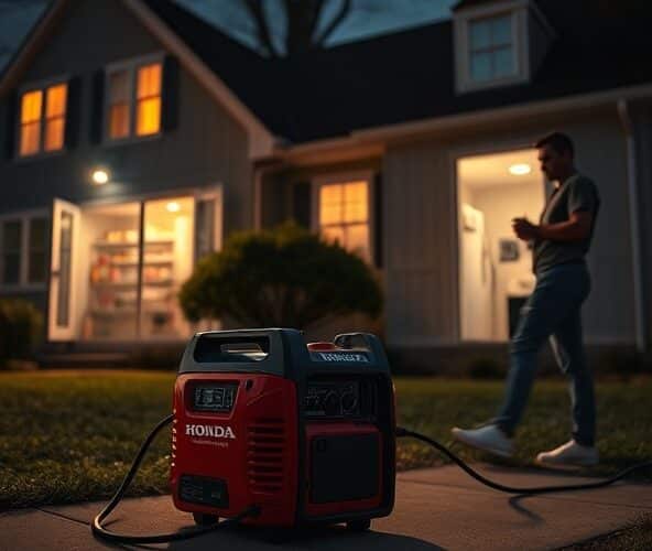 Czy agregat prądotwórczy Honda 3 kW zasili lodówkę, piec gazowy i oświetlenie w domu podczas awarii prądu?