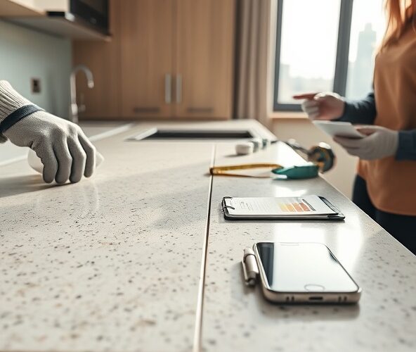 Jak sprawdzić jakość blatów z konglomeratu w Warszawie przy odbiorze z montażem?