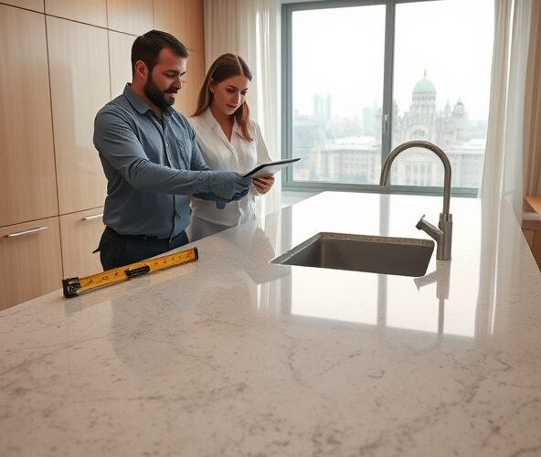 Jak sprawdzić jakość blatów z konglomeratu w Warszawie przy odbiorze z montażem?