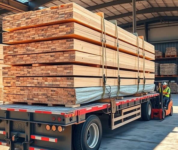 Jak bezpiecznie pakować drewno konstrukcyjne klejone do transportu?