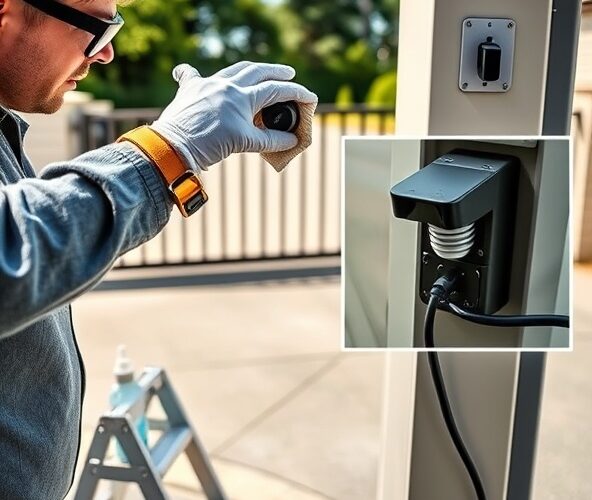 Jak bezpiecznie wyczyścić fotokomórki przelotowe przy bramie samemu?