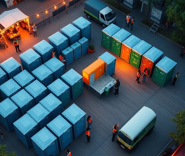 Jak rozstawić kontenery wc przy ograniczonej przestrzeni festiwalu?