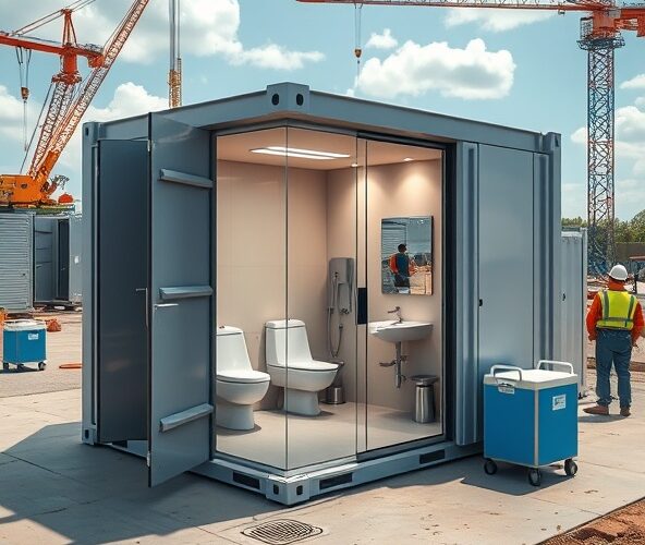 Jakie wyposażenie powinny mieć kontenery WC na budowie 50 osób?