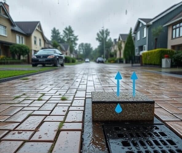 Czy kostka brukowa ażurowa wystarczy na ulewę 30 mm/h na podjeździe?