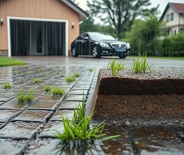 Czy kostka brukowa ażurowa wystarczy na ulewę 30 mm/h na podjeździe?