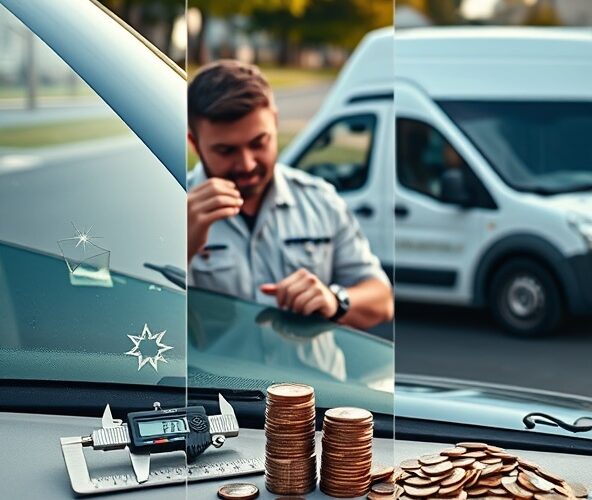 Jak rozmiar odprysku wpływa na cenę mobilnej naprawy szyby?