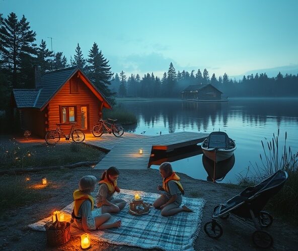 Olsztynek i okolice noclegi: gdzie spać z dziećmi nad jeziorem?