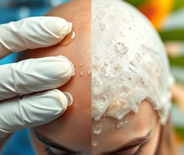 Peeling do głowy na tłusty łupież: salicylowy czy enzymatyczny?