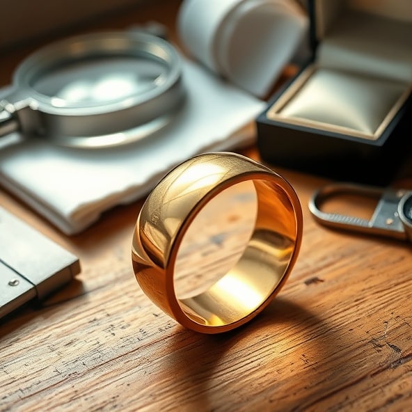 pierścionek srebrny pozłacany