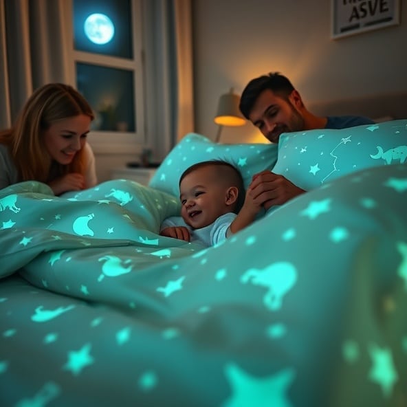 pościel świecąca w ciemności