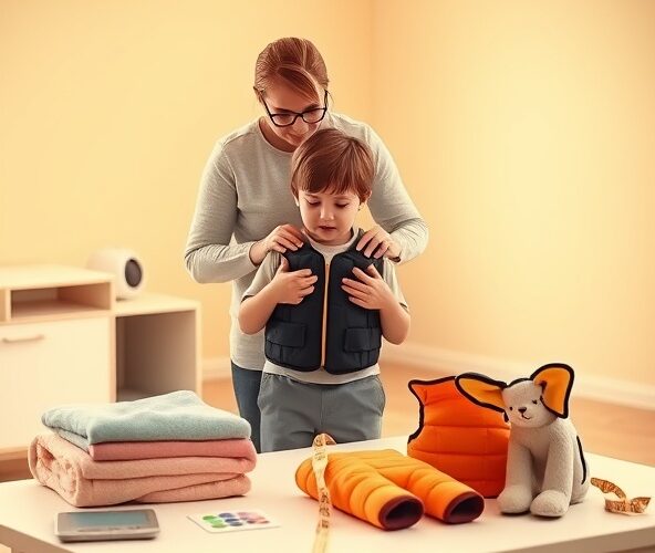 Jak bezpiecznie dobrać pomoce obciążeniowe dla dziecka z autyzmem?