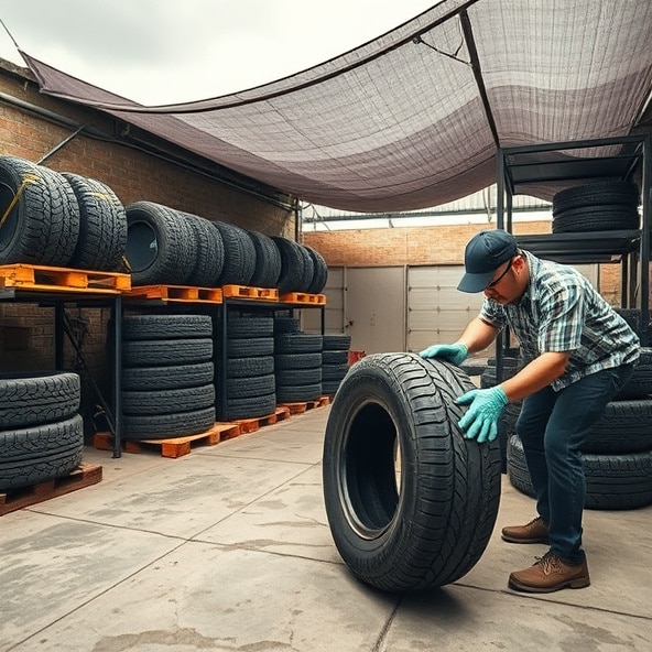 przechowywanie opon na dworze