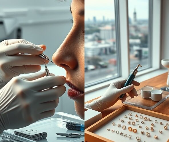 Przekłuwanie nosa Warszawa: igła czy pistolet i który salon wybrać?