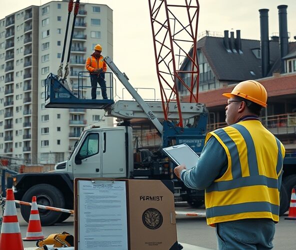 Czy wynajem dźwigów w Zabrzu z koszem wymaga dodatkowych pozwoleń?