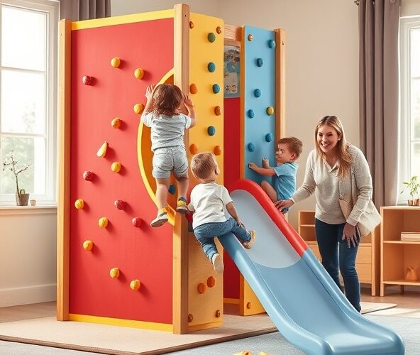 Jak dobrać ściankę wspinaczkową ze zjeżdżalnią dla 3-5-latków?