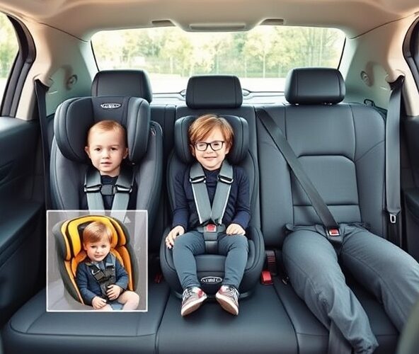 Jak zamontować fotelik Romer na ISOFIX i pasy w aucie z trzyosobową kanapą, żeby dzieci siedziały najbezpieczniej?