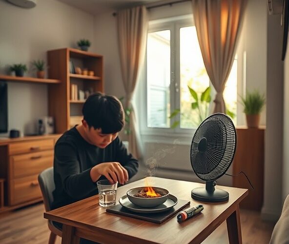 Jak bezpiecznie palić kadzidła wiązkowe w małym mieszkaniu z czujnikami dymu?