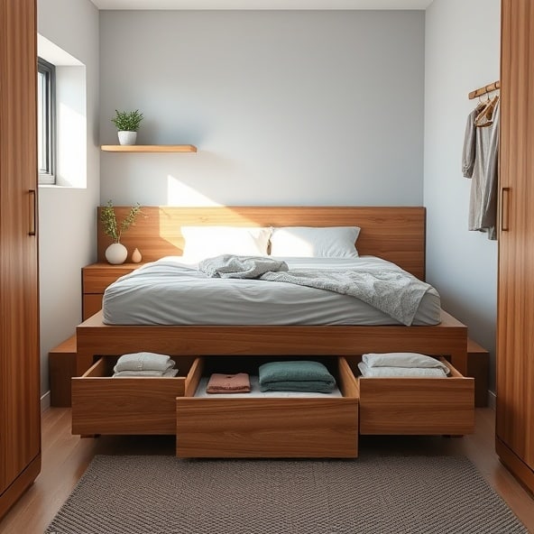 łóżko drewniane olchowe