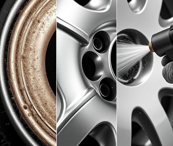 Piaskowanie felg aluminiowych: jakie ścierniwo nie uszkodzi rantów?