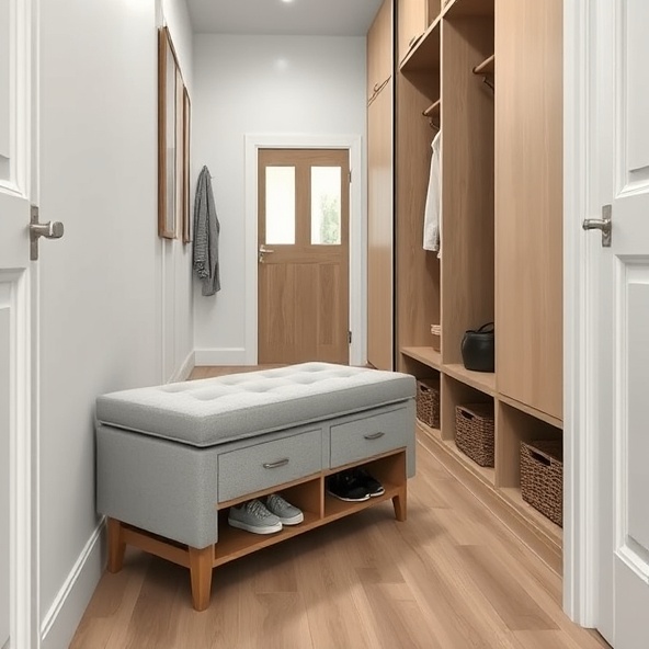 ławka tapicerowana na buty