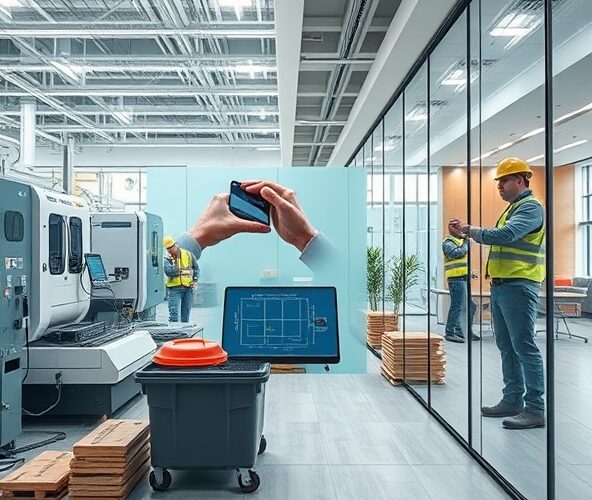 Jak producent ścianek cienkoprofilowych redukuje odpady montażowe?