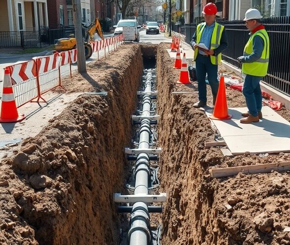 Jak bezpiecznie zlecić wykopy wąskoprzestrzenne pod przyłącza?