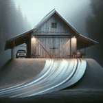 garaż blaszany ze spadkiem